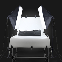 Shenniu — Kit d'éclairage, boîte à lumière de 5070cm avec ampoule 150 K 5500 W, trépied de support léger de 2m pour vidéo YouTube, tiktok