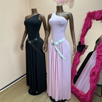 Robe longue plissée sans manches évasée coupe trapèze pour femme 2026 – Idéale pour les soirées, le streetwear, la plage et les vacances