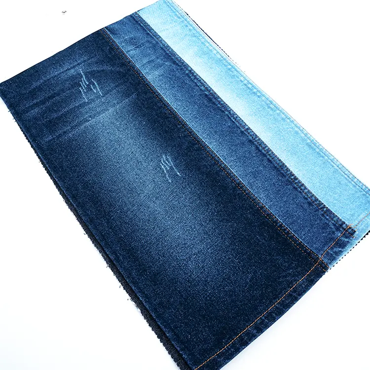 قماش من القطن بنسبة 100% مصنوع من الدنيم قماش مخدد لملابس العمل 10 أونصات لون أزرق مع جينز قطني قماش للبيع بالجملة