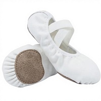 Zapatillas de Ballet DoGeek con Parte Superior de Lona Satinada Suave para Unisex, Profesionales, con Tacón Plano y Cinta, para la Escuela o el Hogar