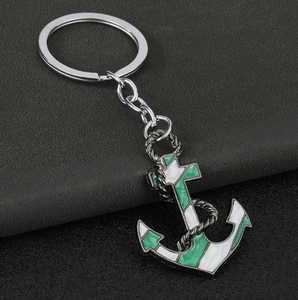 Porte-clés mousqueton 3D stéréo en alliage, motif <span class=keywords><strong>ancre</strong></span> <span class=keywords><strong>de</strong></span> <span class=keywords><strong>bateau</strong></span> pirate - Léger, étanche, badge d'aventure - Product Image 4