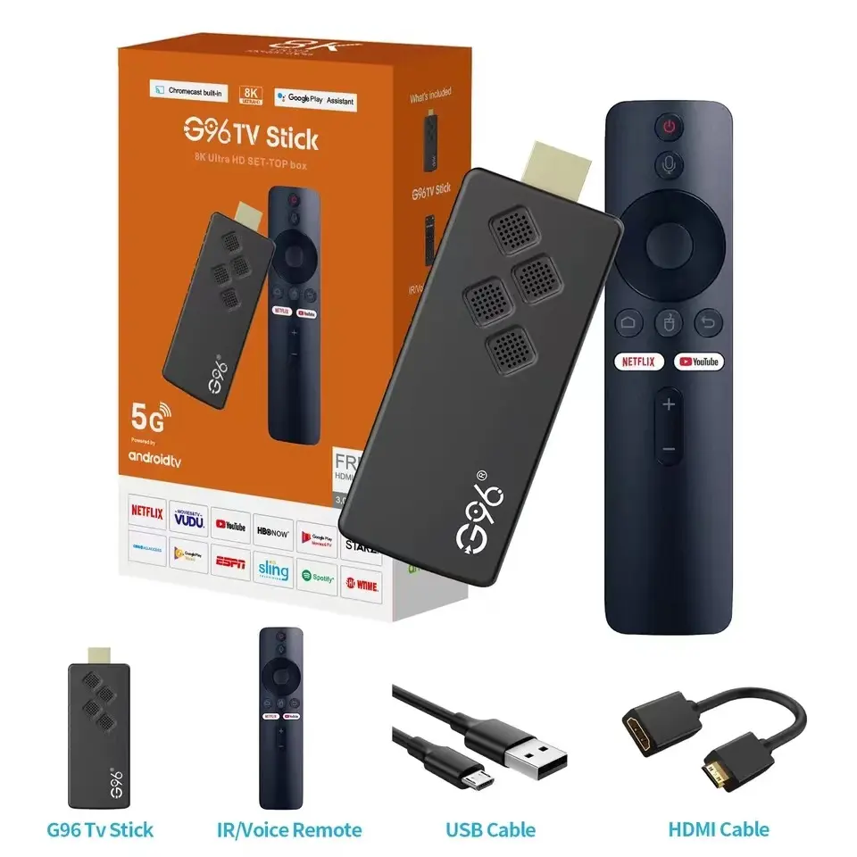 XIAO MI G96 H313 2GB RAM 8GB ROM sopa Tv 4k android 13.0 ATV UI BT ses uzaktan yangın tv çubuk mini PC 4k VS amazon fire Stick