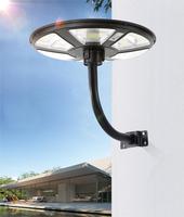 Lampe solaire LED de jardin en forme de soucoupe volante unique, lampadaire LED rond