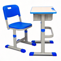 Ensemble table et chaise d'écolier WANGLI moderne en bois coloré pour la maison, le bureau, la salle de sport, l'hôpital et le salon