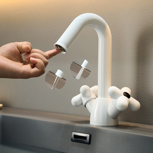 Jieshida Basin Faucet Brass Single Hole Ceramic Valve <b>Deck</b> Mounted 2 Handle - Product Image 2