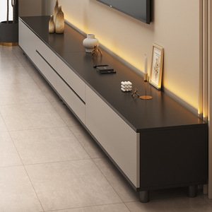 <span class=keywords><strong>Meuble</strong></span> <span class=keywords><strong>TV</strong></span> moderne, simple, écologique et durable pour salon et chambre, idéal pour petits appartements, avec rangement intégré et espace de présentation - Product Image 2