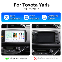 Radio para Auto Junsun con Android Carplay para Toyota Yaris 2012-2017, Ventilador de Enfriamiento Integrado, GPS, Navegación, Reproductor Multimedia