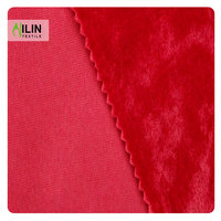 Hochwertiger, einfarbig gefärbter, einseitig gebürsteter 100% Polyester Tricot Super Poly Fleece Stoff im Großhandel ab Werk