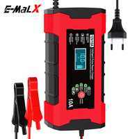 Chargeur et entreteneur automatique OEM E-MaLX pour batteries au plomb 12V-10A/24V-5A pour voitures, motos et SUV 12V10A-1