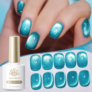 Esmalte de uñas en gel efecto ojo de gato azul marino, brillo estelar, magnético, curado con luz UV LED, para decoración de uñas, venta al por mayor para salones de belleza - Product Image 5