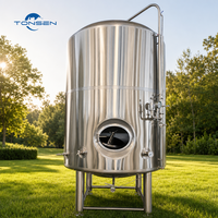 Réservoir de stockage à double enveloppe Tonsen 500L-10000L en SUS304 avec serpentin de refroidissement pour la production de boissons en brasserie