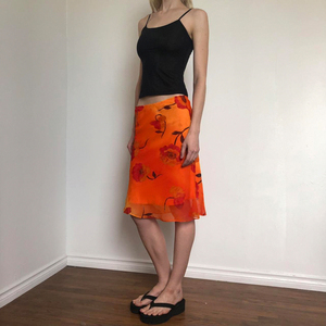Women Mesh Midi Skirt Bodycon Lightweight Chinese Style Resort Skirt Summer Y2K Casual Fashion Skirt - Product Image 3