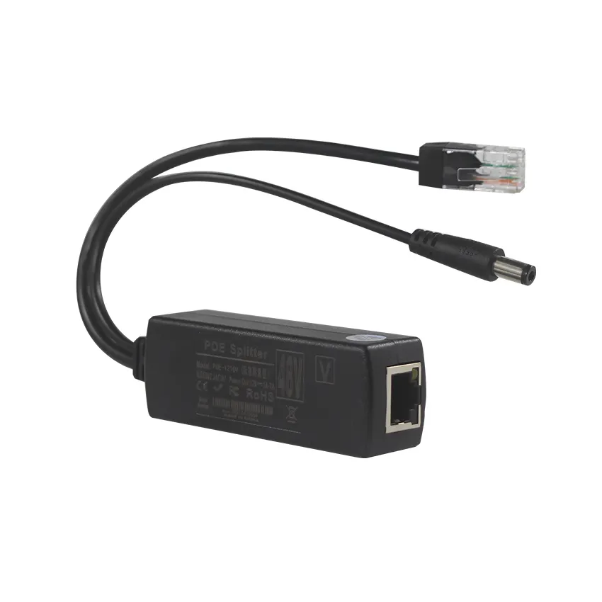 Waterproof Ethernet 12V USB/DC Rj45 Injector 802.3af/at 100Mbps Security 12W Single Port Switch Y Splitter Poe Adapter
