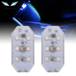 Sensor de Toque Magnético sem fio LED Luz Interior para Carro 7 Cores Ímã de Leitura Lâmpada Mini USB Charge Car Foot Ambient Lights