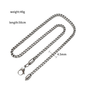 Stainless Steel Chain Bracelet Men's Hip Hop Style Geometric Link Design Gift Jewelry 10cm Extended Chain Customizable Color - Product Image 4