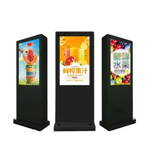 75 인치 야외 바보 서 광고 플레이어 2000 nits HD 간판 방수 야외 미디어 디지털 간판 키오스크