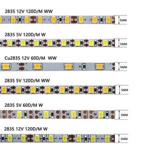 DC12V 24V SMD2835 5 M/rollo de tira de luz Led flexible 5mm 8mm 10mm de ancho PCB tira de luz flexible SMD2835 cinta de tira Led Flexible - Product Image 3