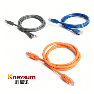 Câble <span class=keywords><strong>Ethernet</strong></span> RJ45 Kneysum CAT6a en aluminium massif UTP FTP SFTP G652D pour réseau informatique haut débit, cordon de raccordement réseau de 0,3m à 15m - Product Image 1