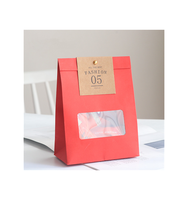 Doypack — pochettes en papier Kraft marron, pièces, sacs pour aliments, fermeture éclair, avec fenêtre