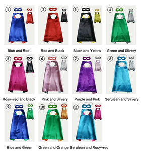 Capa de superhéroe de alta calidad al por mayor, disfraz de satén de doble capa, capa de superhéroe para niños y adultos con impresión de logotipo personalizado - Product Image 5