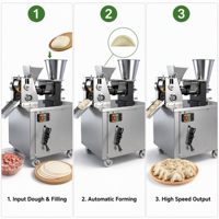 Machine à samosas, gyozas, empanadas et wontons automatique compacte pour table, en acier inoxydable, pour usage commercial, gain de place