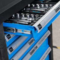Chariot à outils industriel robuste à 6 roulettes avec plan de travail en fer, système de verrouillage rapide, OEM/ODM, capacité de charge 450 kg