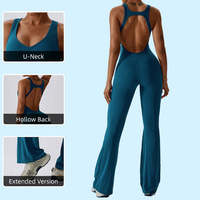 Combinaison d'été ample et respirante pour femme, coupe évasée, sans manches, longueur intégrale, style yoga, grande taille, tenue de sport décontractée