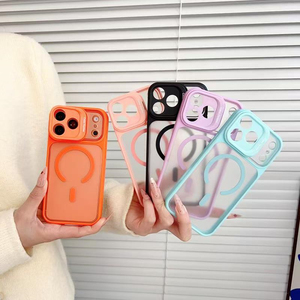เคสโทรศัพท์แบบมีแม่เหล็กยึดติดพร้อมขาตั้งกล้องสำหรับ iPhone 17 16 15 Pro Max  ฝาหลังแบบด้านโปร่งใส - Product Image 1