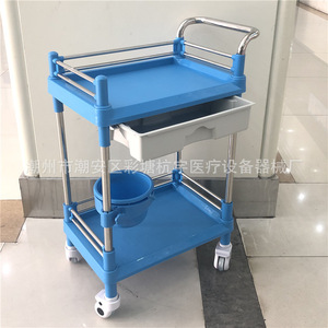 Chariot médical à trois niveaux en acier, plastique et ABS, équipement et instruments médicaux, chariot pour les soins de beauté, utilisation hospitalière - Product Image 4