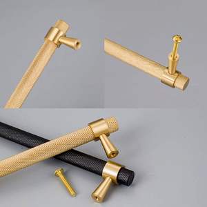 Черная, золотая, латунная накатанная ручка, антикварная ручка для дверного шкафа, ящика, латунная накатанная ручка - Product Image 3