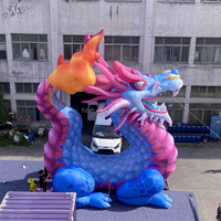 Modèle de dragon chinois gonflable géant personnalisé pour la décoration d'événements de vacances