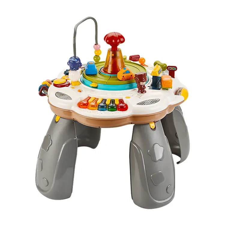 Parco del vulcano a tema 2 In 1 per bambini Puzzle Game da tavolo musica luci da costruzione blocchi set da gioco giocattoli educativi