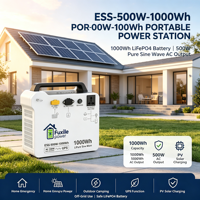 Centrale Électrique Portable à Onde Sinusoïdale Pure LiFePO4 1000Wh 500W Nominaux, Crête 1000W, Longue Durée de Vie, Fonction de Recharge Sans Fil, Polyvalente