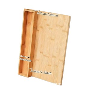 <b>Bamboo</b> Cutting Board With Storage Tray Rectangle Kitchen Chopping Block With Waste <b>Container</b> - Product Image 5