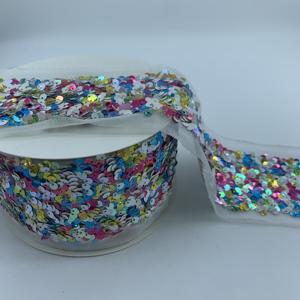 Rubans <span class=keywords><strong>à</strong></span> paillettes spéciaux en plusieurs couleurs pour accessoires de cheveux ou textiles de maison, emballage cadeau ou décoration de sacs <span class=keywords><strong>à</strong></span> <span class=keywords><strong>main</strong></span>. - Product Image 4