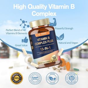 Cápsulas de Complejo Vitamínico <span class=keywords><strong>B</strong></span> 13 en 1, Suplemento Orgánico de Biotina para Adultos, Energía, Inmunidad y Salud, Venta al Por Mayor OEM - Product Image 2