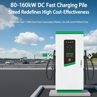Chargeur rapide DC à refroidissement liquide 80/160 kW CCS2 GB/T 380V pour usage commercial, double pistolet, véhicule électrique