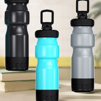 Bouteille d'eau avec haut-parleur Bluetooth écologique, rechargeable sans fil, pour les sports de plein air, la salle de sport, la maison, volume élevé