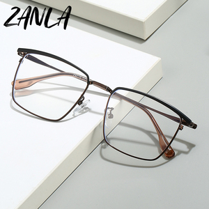 Gafas de Metal de Media Montura para <span class=keywords><strong>Hombre</strong></span>, Modelo 2026, Cuadradas, Modernas, con <span class=keywords><strong>Lentes</strong></span> Ópticas para Miopía - Product Image 2