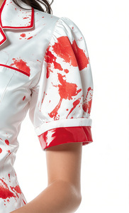 Costume d'infirmière zombie d'<span class=keywords><strong>horreur</strong></span> pour adulte, robe d'infirmière sexy et sanglante pour fête d'Halloween, jeu de rôle - Product Image 5