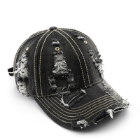 Gorra de Béisbol para Hombre, Logotipo Personalizado, 6 Paneles, Gorras de Béisbol de Mezclilla Desgastada, Alta Calidad