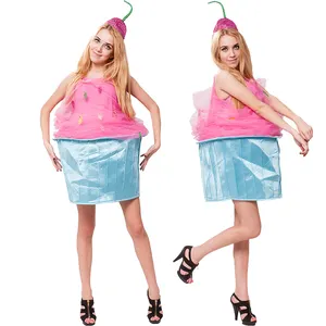 2024新来的女性服装万圣节舞台表演对比色可爱冰淇淋成人搞笑服装