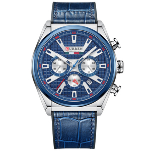 <span class=keywords><strong>Orologio</strong></span> <span class=keywords><strong>da</strong></span> <span class=keywords><strong>Polso</strong></span> <span class=keywords><strong>da</strong></span> <span class=keywords><strong>Uomo</strong></span> di Lusso 8392 con Quadrante Ovale, Cronografo Impermeabile e Cinturino in Pelle - Regalo Perfetto Montre Homme - Product Image 4