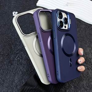 Venta caliente nueva <span class=keywords><strong>funda</strong></span> de teléfono de TPU magnética de moda con soporte de lente cubierta protectora para <span class=keywords><strong>iPhone</strong></span> 16 Pro Max 15 Plus 14 13 12 <span class=keywords><strong>11</strong></span> - Product Image 2