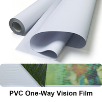 Film perforé PVC One Way Vision imprimable auto-adhésif pour vitrine, résistant aux UV - Offre Spéciale