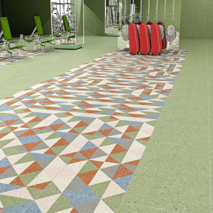 Carreaux de porcelaine mats à texture parquet, design moderne, couleur verte, 600x600mm, résistants à l'usure pour les espaces commerciaux à fort trafic - Product Image 5