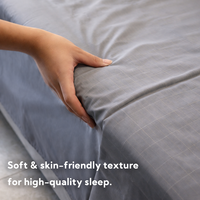 Drap plat de mise à la terre gris en coton biologique premium avec 5 % de fibres d'argent, drap conducteur pour une meilleure qualité de sommeil et un meilleur soutien à la récupération