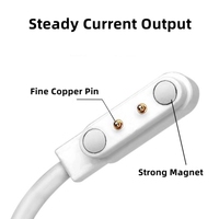 Cable de Carga Magnético USB Universal para Reloj Inteligente, Carga Rápida de 1A para Relojes Inteligentes para Niños, Auriculares, Cepillos de Dientes, Exprimidores