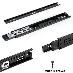 Glissières de tiroir à roulement à billes en acier inoxydable de 10 à 20 pouces, glissières de tiroir à extension complète en 3 sections pour meubles et armoires - Product Image 2