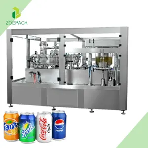 Maquina de llenado de latas de aluminio y estano de cerveza PET refresco de bebidas carbonatadas CSD